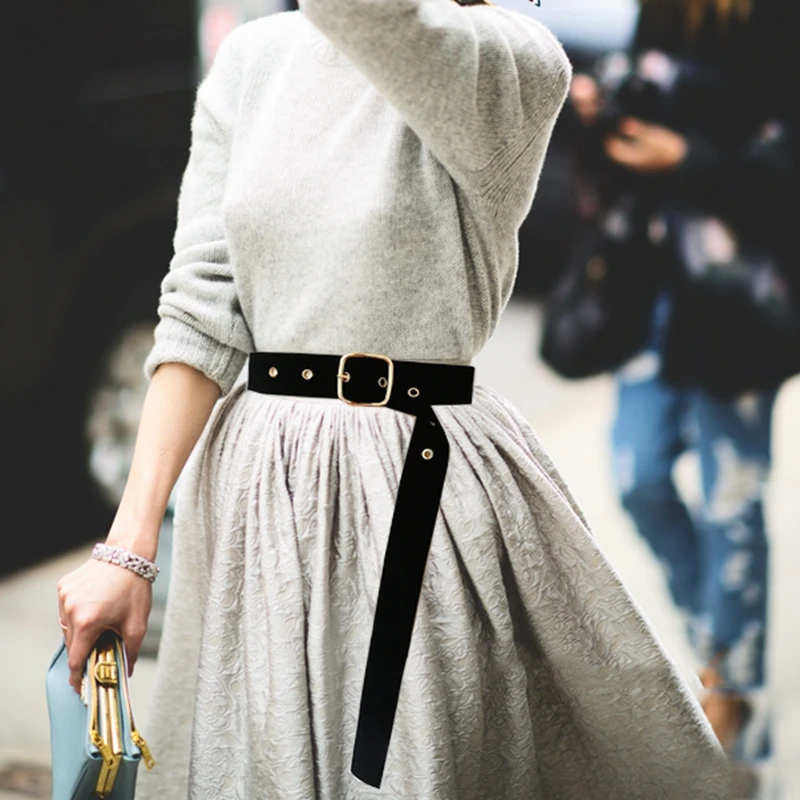 Retro Wide Suit Square waist belt with tassel party belts & cummerbunds