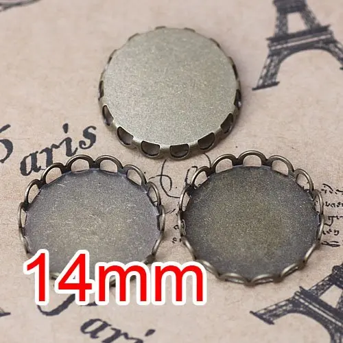 Free shipping!!! Bronze Tone Cabochon Frame Settings 14mm Cameo Cab settings pendant | Украшения и аксессуары