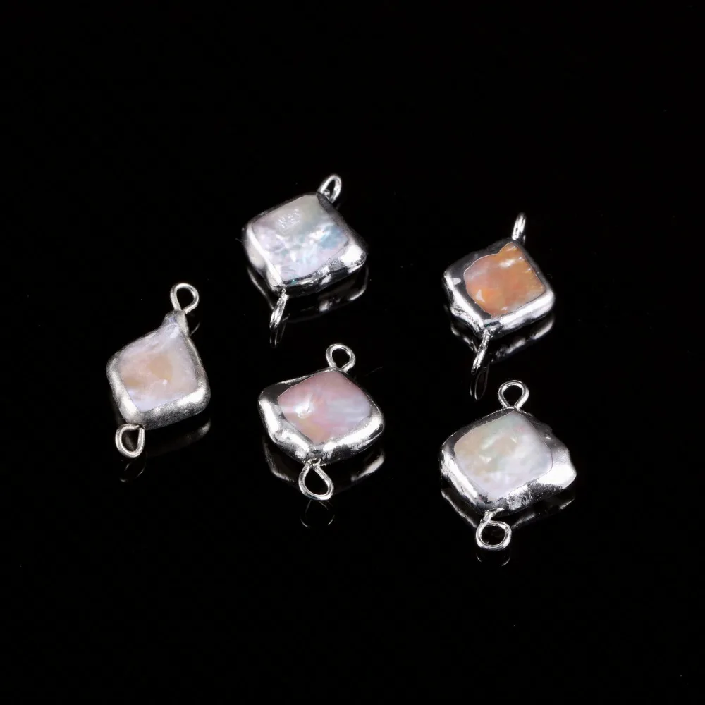

Natural Irregular Pearl Shell Connector Fashion Jewelry DIY Bracelet Necklace Charm Jewelry Making 12*18mm