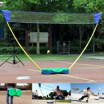

3 in 1 Outdoor Sport Badminton Tennis Volleyball Net Portable Stand Battledore Set Net Frame Supporting Stand Storage Case