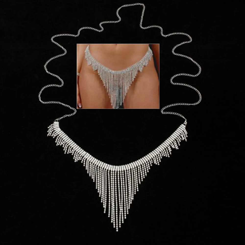 

Sexy Bikini Beach Body Chain Fashion Belly Tassel Dress Waist Belt Rhinestone Body Chain Skirt Fashion Women Jewelry