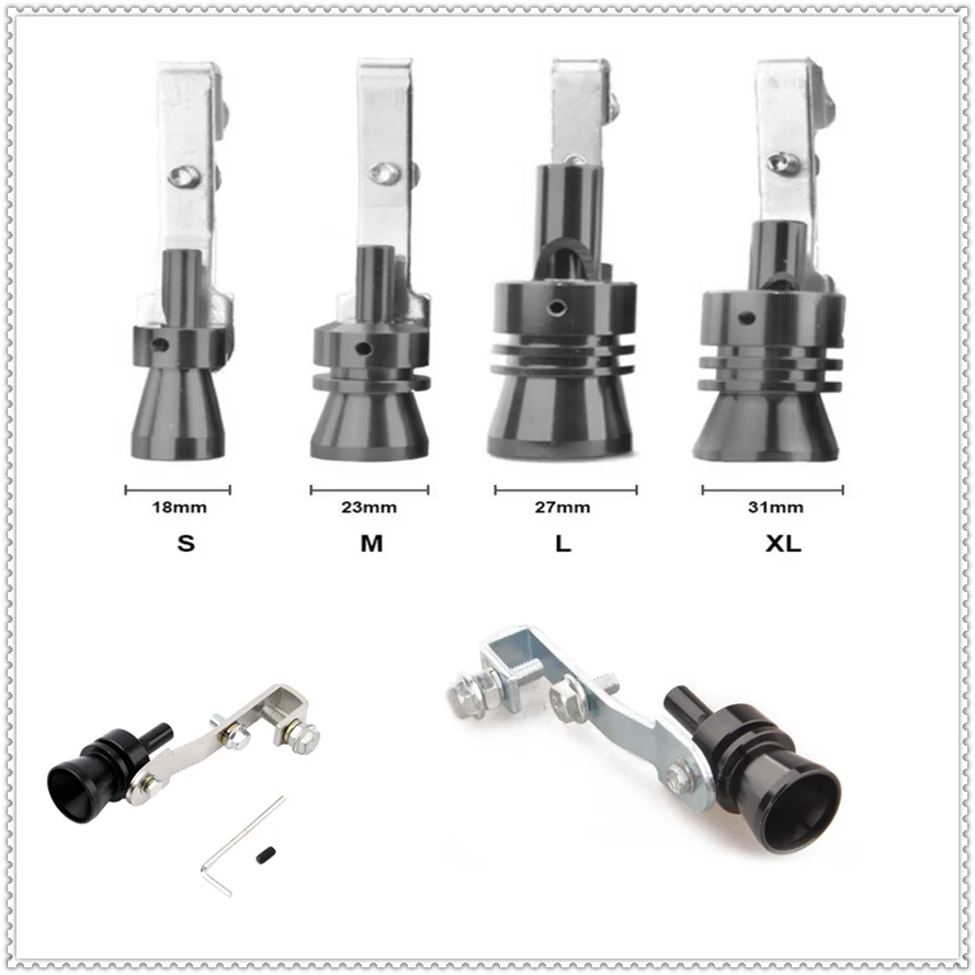 

Car Turbo motorcycle Exhaust Muffler Pipe Sound Whistle Simulator black for Audi A4 Avant A4 Cabriolet A6L A8L TT TTS Any Cars