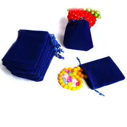 5 шт./партия темно-синий и черный 7x9 см Бархатный мешочек сумка со шнурками/сумка для ювелирных изделий, Рождественский/свадебный подарочный