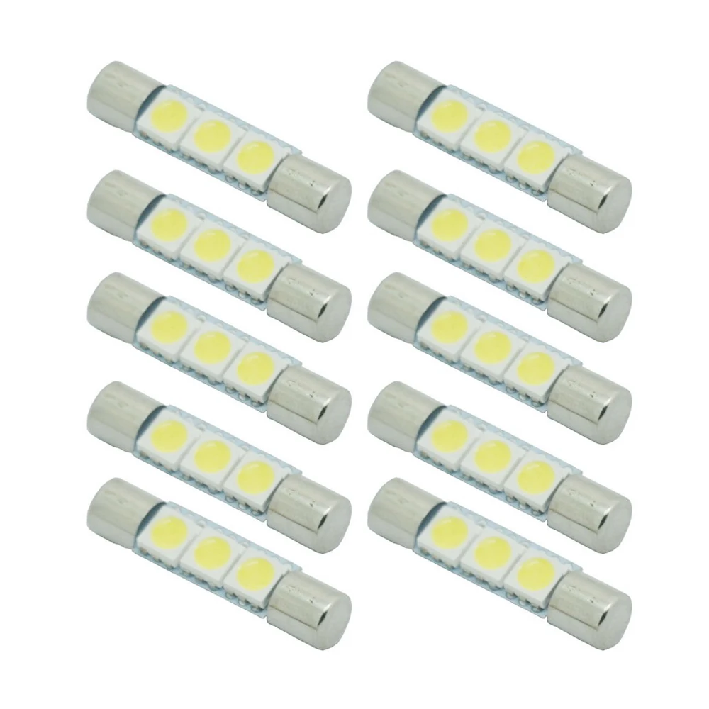 

10 Pcs lumiline lamp Canbus 31mm 3 SMD LED Lamps Light Illuminated Light Car