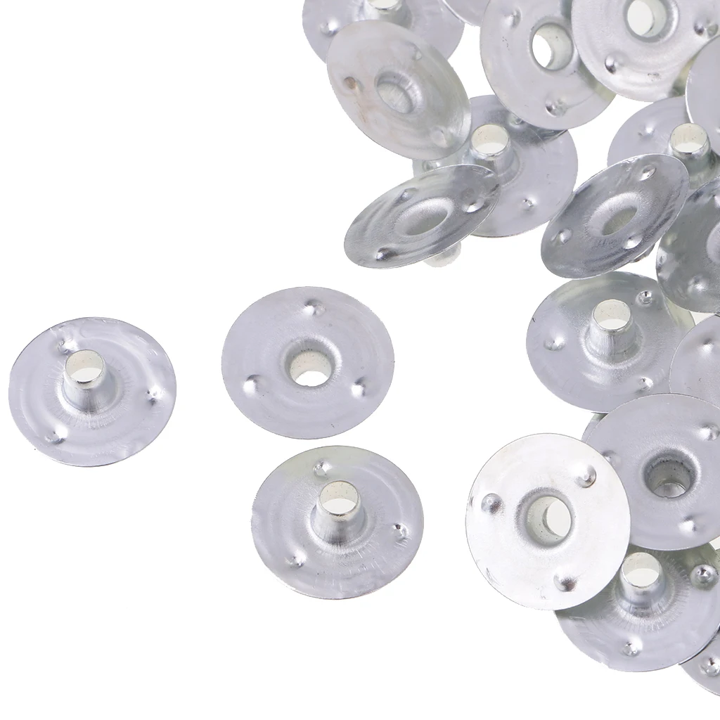 500pcs Metal Candle Wick Tea Lights Votive Candle Wicks Self Centering Sustainers Tabs Base for Candle Making 12.5x3mm