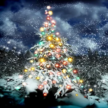 

Snow Light Decorations Christmas backdrop Vinyl cloth High quality Computer printed party Photography Backgrounds