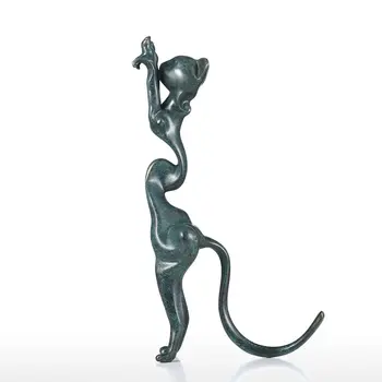 

Tooarts Cloud Pattern Cat Fiberglass Sculpture Home Decoration Original Design Cat Artwork For Home Office