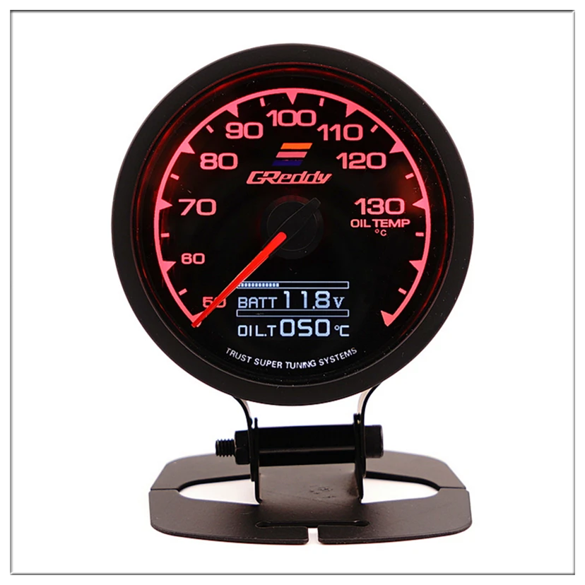 

GReddi Oil Temperature Gauge For ford focus 1 2 mondeo mustang 50-130 Signal With Colorful light 12V Car Boost Gauge saat 60mm