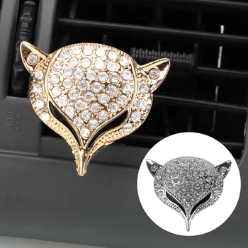 

LEEPEE Car Aroma Diffuser Car Air Vent Perfume Diamond fox Crystal Perfume Clip Fragrance Gifts Auto Outlet Air Freshener