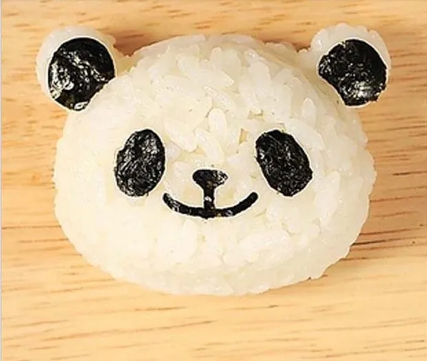 Рис Бал Mold Прекрасный Panda Shaped Суши чайник Плесень Комплект с нори удар 50 компл./лот Оптовые экспресс