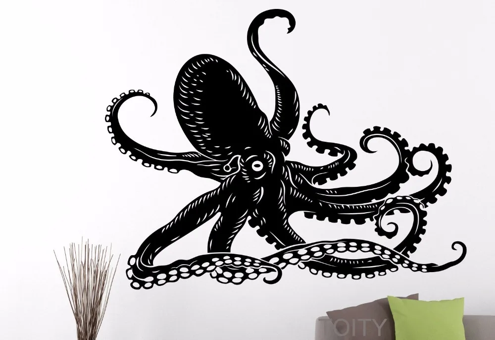 Pegatinas De Pared Tentáculos De Pulpo Calcomanía De Pared Para Cuarto