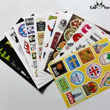 12 unids A4 tamaño labios viajes mixtos PVC Impermeable pegatinas bomba Maletas de Equipaje Guitarra Skateboard laptop pegatinas Car Styling