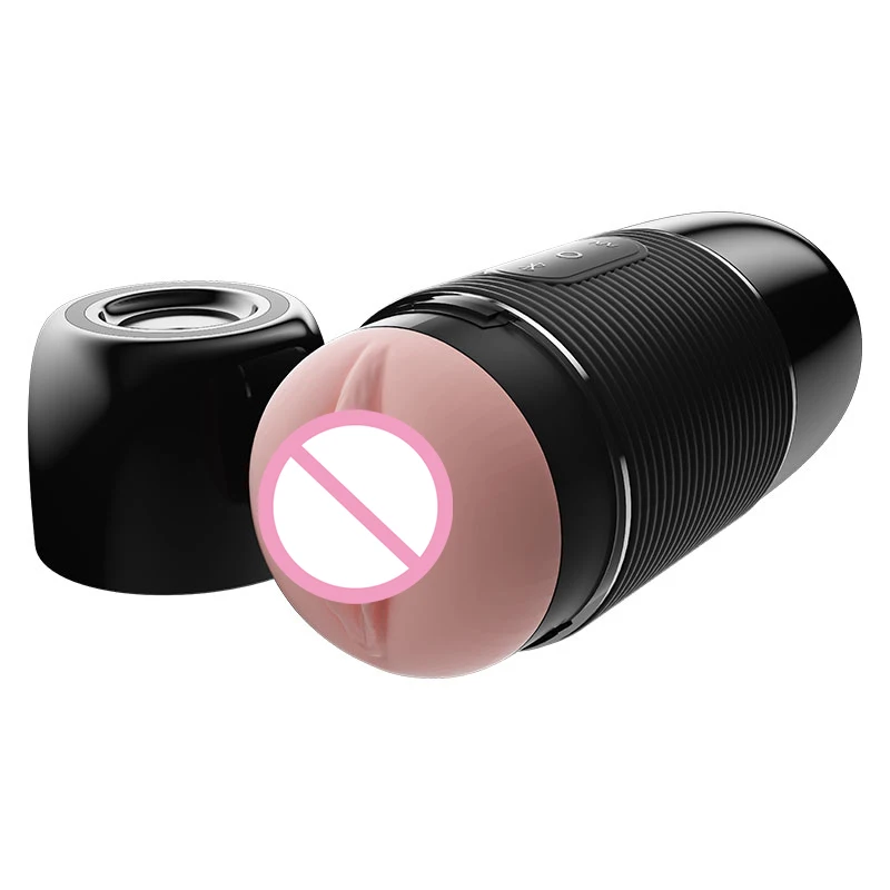 USB Recharge Bluetooth Speaker Masturbation Cup Vibrating Masturbator For Man Silicone Realistic Vagina Sex Toys