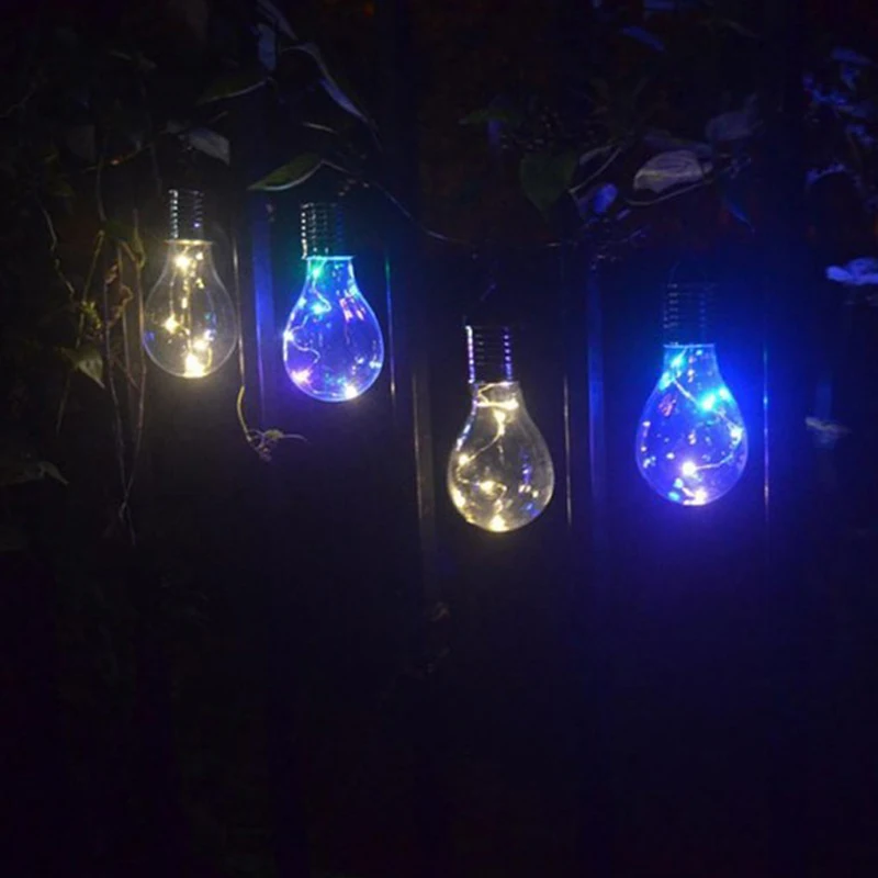 Outdoor LED Solar Light Bulb Outdoor Waterproof Solar Garden LED Light Lamp Bulb Hanging Solar Lights for Garden Decoration (1)