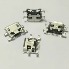 10pcs/lot Micro USB 5pin B Type Female Connector For Mobile Phone Micro USB Jack Connector 5 pin Charging Socket