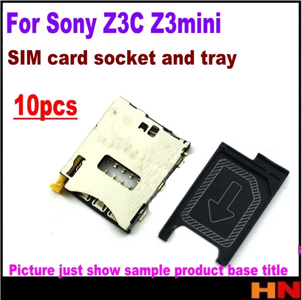 10 шт./лот запасные части для мобильного телефона Sony Xperia Z3 Мини Лоток Для sim-карты
