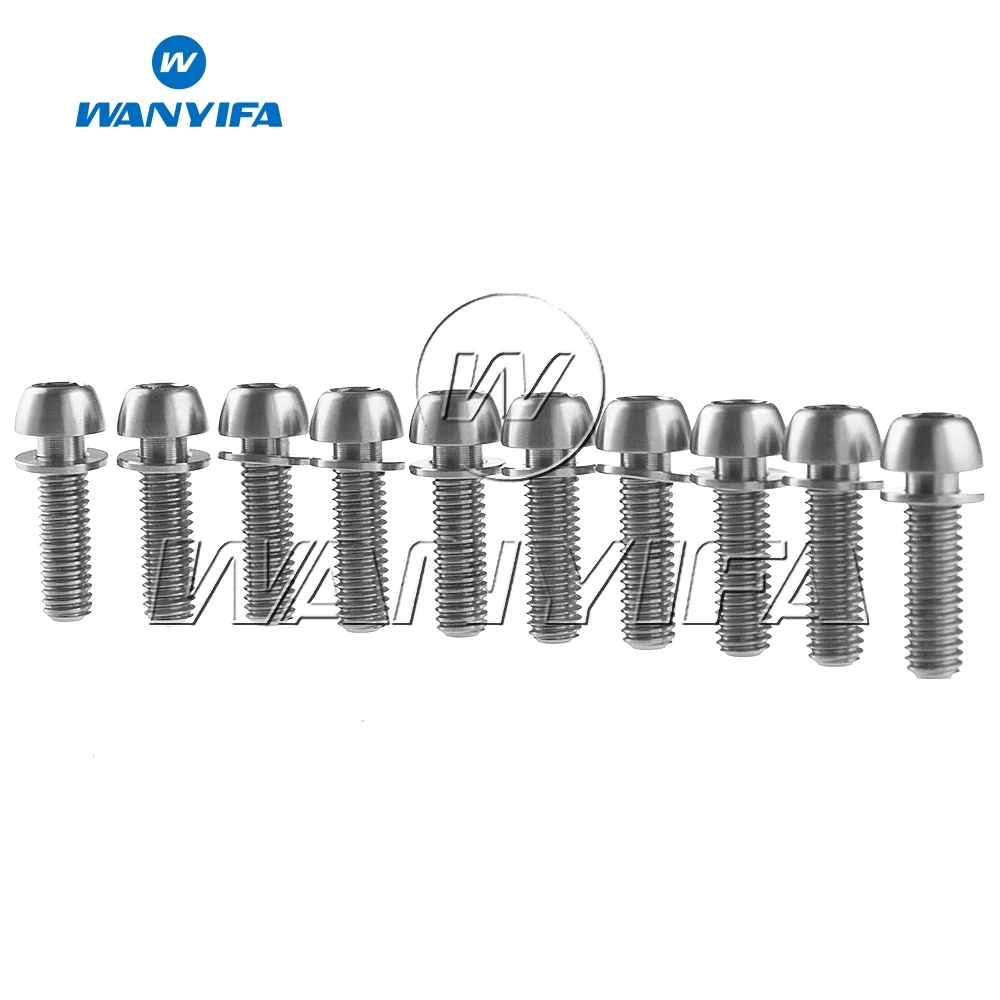 Wanyifa Титановые Болты Винты M6x20mm с шайбами для велосипедного тормоза велосипеда Запчасти 10 шт