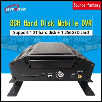 

8-channel hard drive + SD card monitoring host AHD720P HD pixel local monitoring mobile DVR engineering vehicle/train /forklift