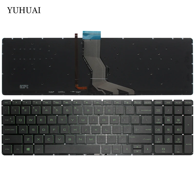 Клавиатура с английской раскладкой для ноутбука HP Pavilion Gaming 15-ak007tx 15-ak008tx 15-ak009tx