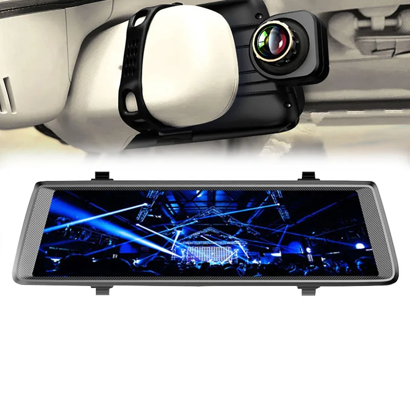 

10" Rearview Mirror Android IPS 4G Car Dvrs With Rear View Camera ADAS Bluetooth WIFI 1080p Camara Automovil Mirror Navigator