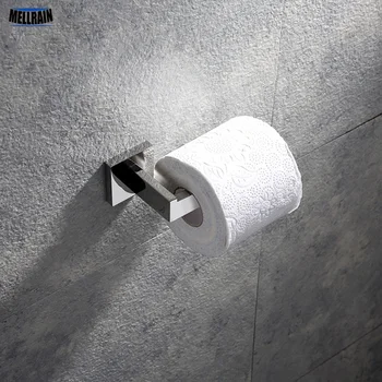

Mirror surface bathroom toilet paper holder wall mounted stainless steel paper rack bathroom hardware accessories free shipping