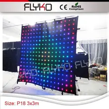 Будка диджея стол P18cm 10ft* 10ft гибкий Свадебные фоновое оборудование dj led видео занавес дисплей
