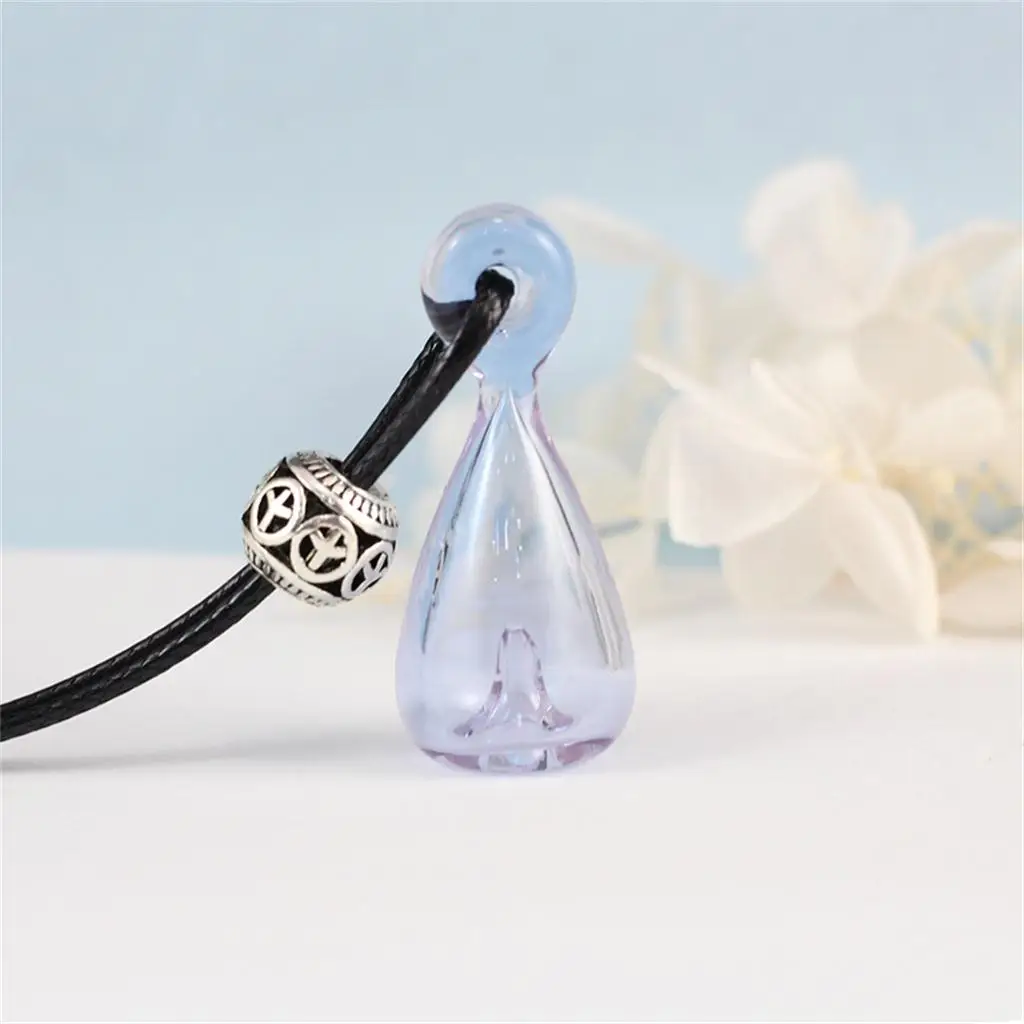 Многоцветная стеклянная бутылка кулон в форме колокольчика ожерелье Ароматерапия Эфирные масла диффузор DIY цепи ювелирные изделия