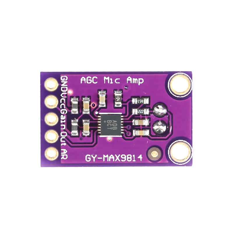 MAX9814 электретный микрофон усилитель плата модуль микрофон автоматическое усиление Макс 40 дБ/50 дБ/60 дБ частота 2,7-5,5 В с контактами для Arduino