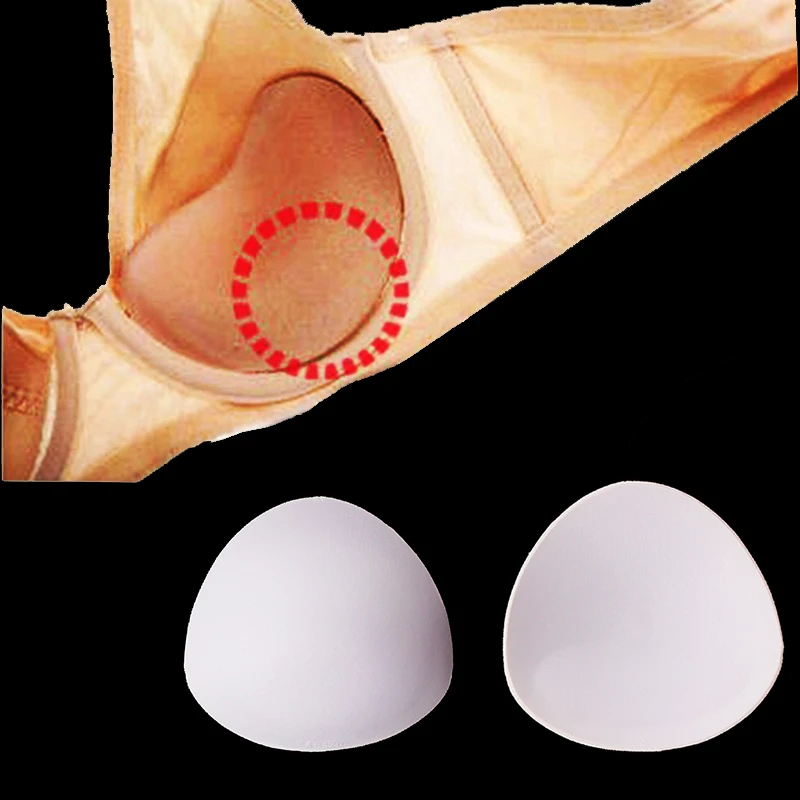 

5pair Off White Tri Angel Push Up Bra Pads Sewing In Bra Cups Soft Foam For Bikini Yoga Bridal Padding Bra Accessorries WB114