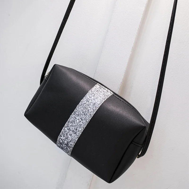 سيدة وسادة على شكل اللون مطابقة الترتر حقائب كتف الهاتف المحمول الإناث حقيبة عارضة حبال crossbody للنساء