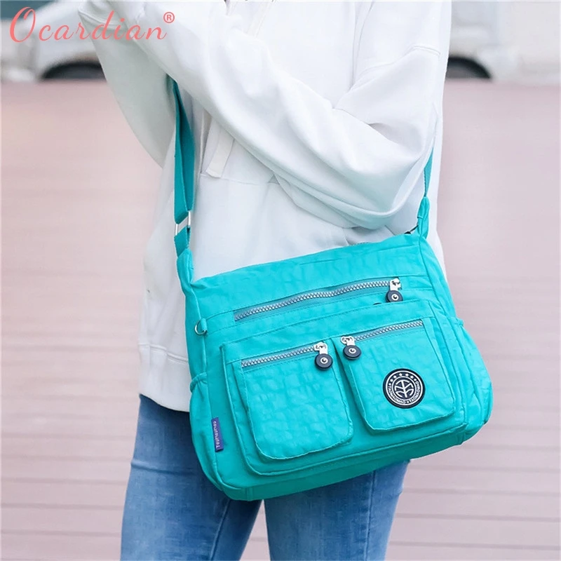 

OCARDIAN 2019 Handbag Vintage Style 1PC Women's Fashion Solid Color Water Repellent Nylon Shoulder Bag Crossbody Bag Drop #0720