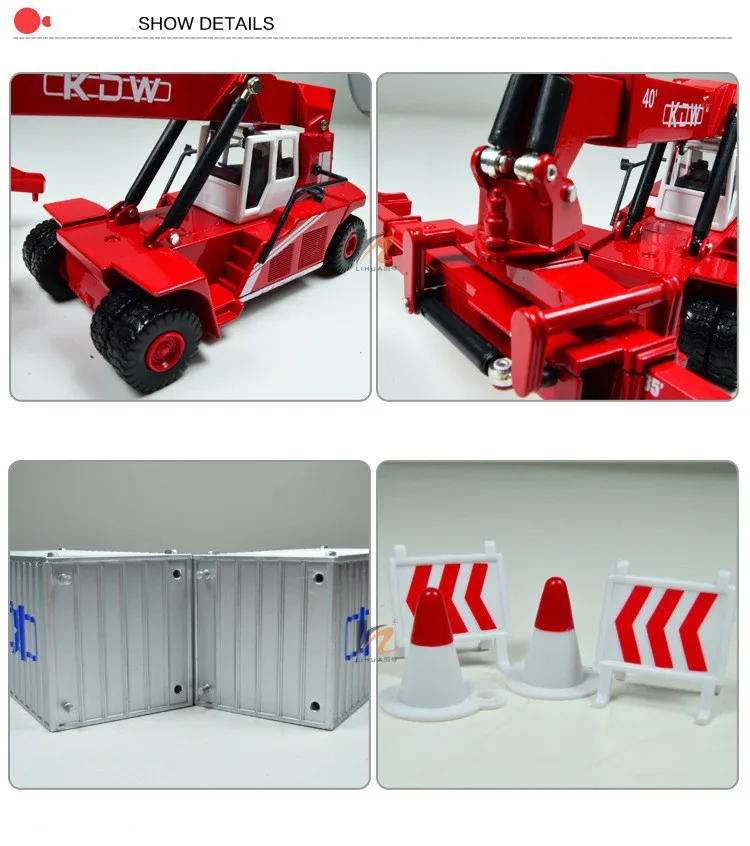 1: 50 Сплав слайд игрушечные модели автомобиля строительные транспортные средства, контейнер передний подъемные Автомобили Модель, Детская любимая