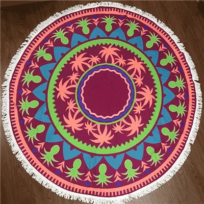 Медуза круглый микрофибра пляжное полотенце "мандала" yoga коврик для пикника клеенка салфетка для стола - Цвет: 13