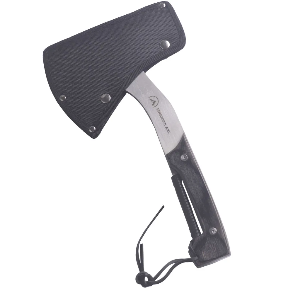 King Sea Full Tang Hatchet with Stainless Steel Bladeand Wood Handle for Outdoor Survival Camping Axe and Everyday Tasks