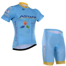 2016 new ASTANA Men’s Hot Cycling Short sleeve jersey bib shorts Breathable pro team maillot ciclismo Quick dry bicicleta Sport