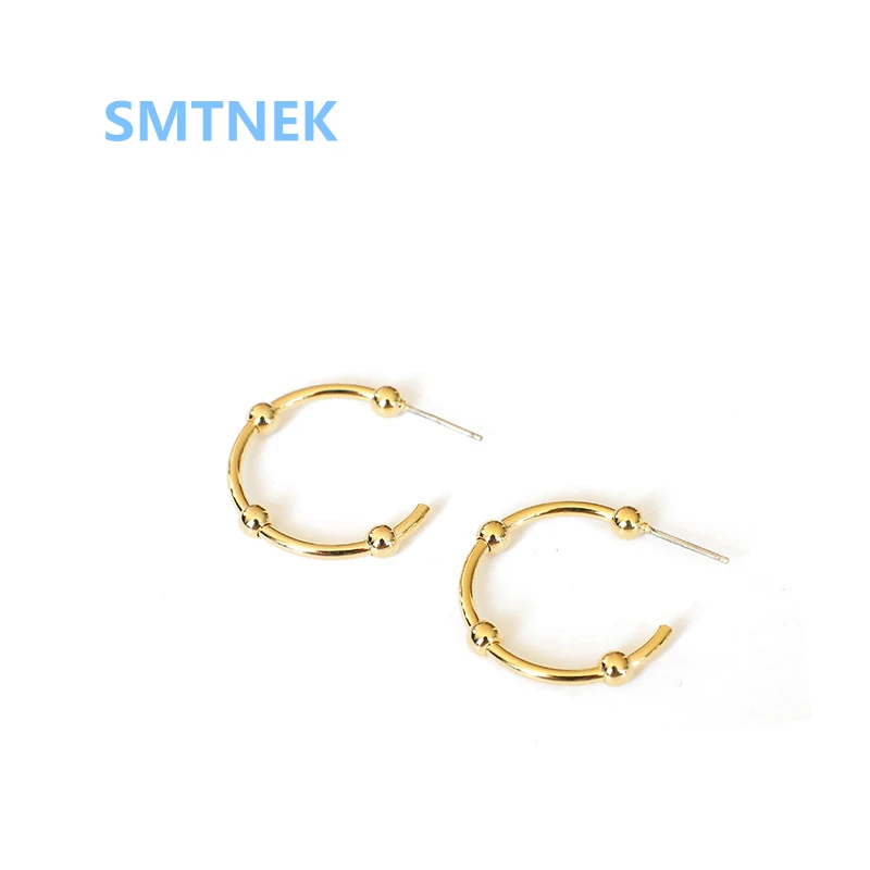 SMTNEK новые модные креативные полукруглые серьги кольца для женщин Очаровательные