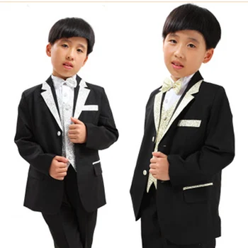 

Boys Brand Weddings Suits Kids Prom Blazer Suits Birthday Dress Clothes Children Formal Dress Jackets Waistcoat Vest Pants F53