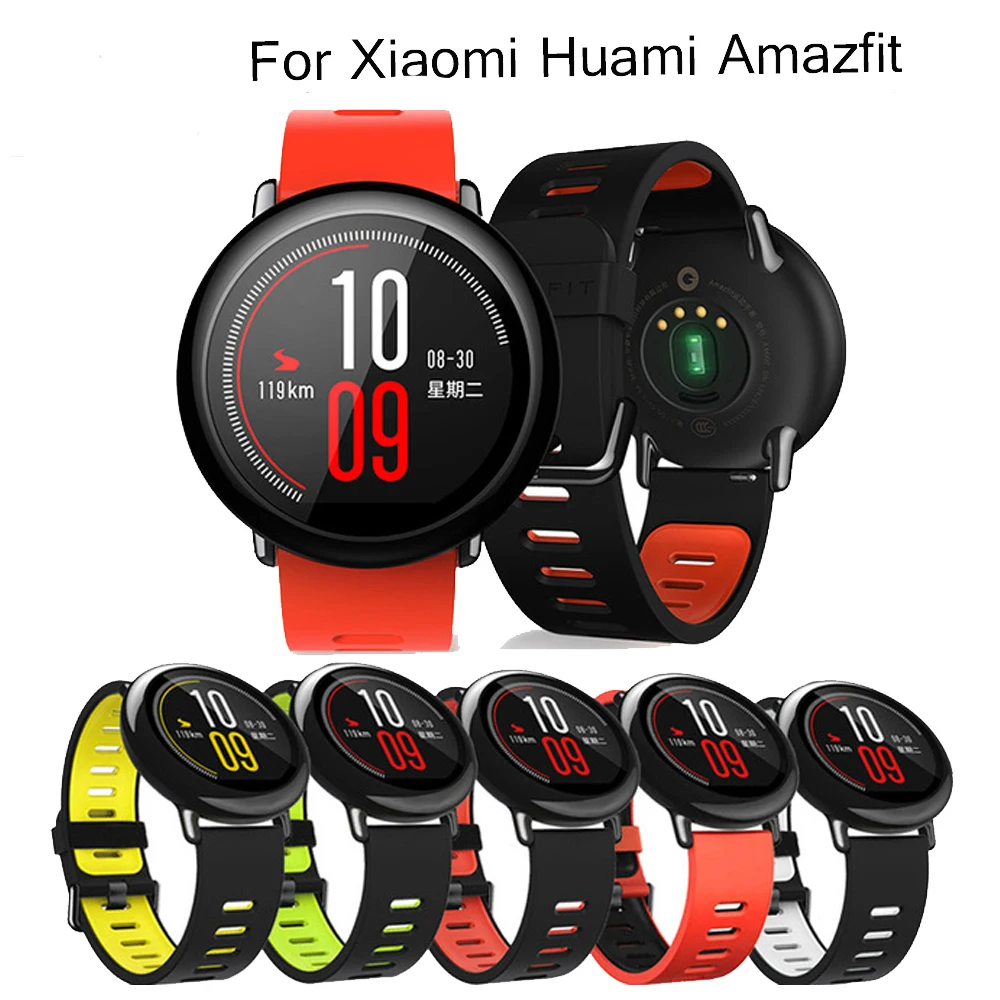 22 мм сменный силиконовый спортивный ремешок для xiaomi huami amazfit bip pace lite ремень резиновый ремешок для samsung gear S3