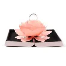 Уникальные свадебные кольца с розами, вращающиеся кольца, коробка для хранения ювелирных изделий с сюрпризом, коробки для демонстрации ювелирных изделий