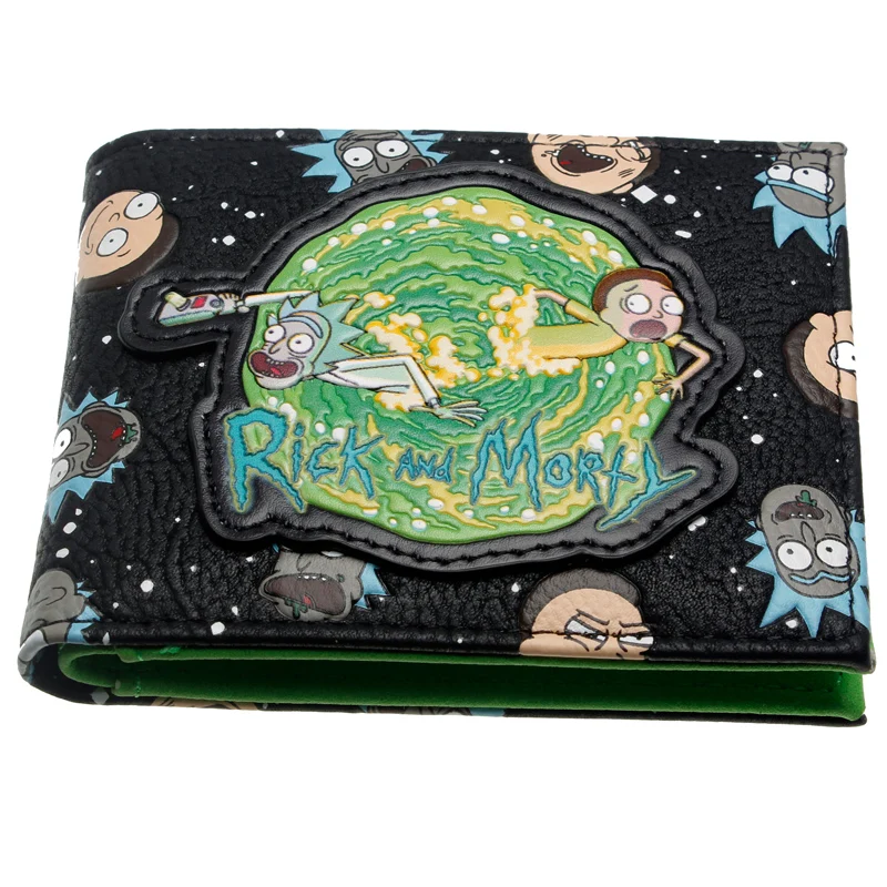 Кошелек Rick and Morty из искусственной кожи с двумя сложениями DFT-10069