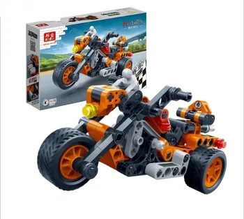 

Fancy assembles blocks toy tech center back in car racing car models