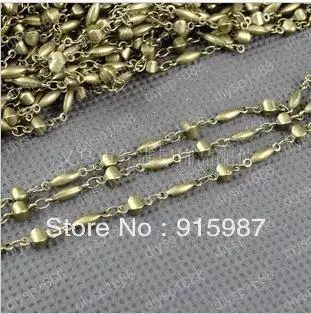 

Sweet Bell Jewelry Findings,Accessories,charm,pendant,Copper Antique Bronze Chain width:short party 8*3mm long 11 * 3 mm 1 Meter