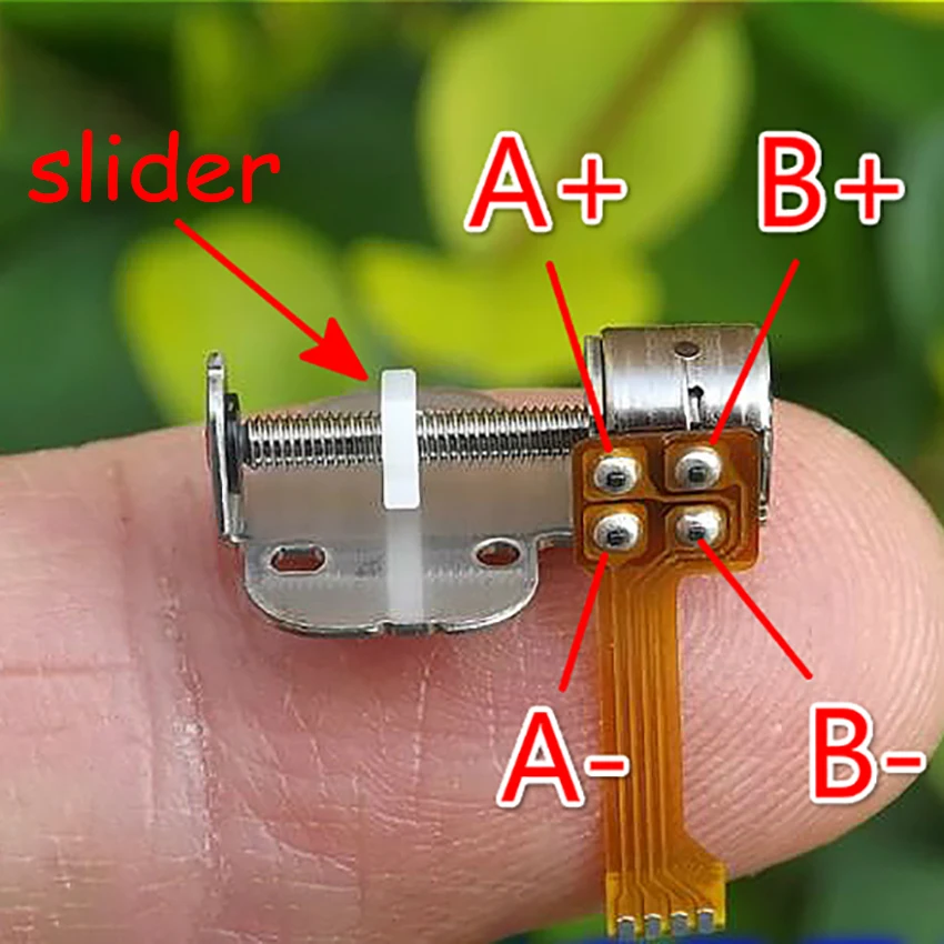 Микро 2 фазный 4 проводной 40 Ом DC 3 5V шаговый двигатель с слайдером DIY электрическая