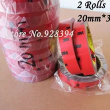 2 рулона 3M грузовик автомобиль стикер акриловая пена двухстороннее крепление прочная клейкая лента 20 мм(Ш)* 3 м(л