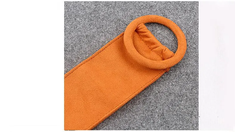 Girl Round Button Suede Flannel Belt Women's Soft Face Width Decoration Strap Designer Velvet Fashion Belts Cinturon leather belts for women