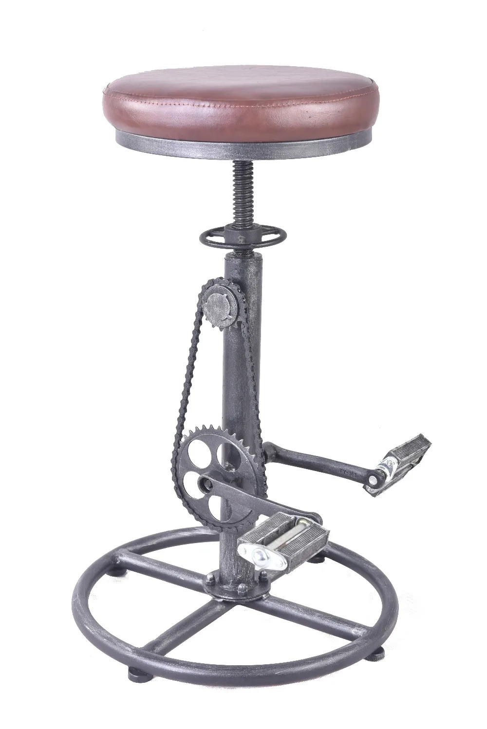 Промышленный барный шарнирный крепеж для мебели барный стул из искусственной кожи сиденье Железный бар высота велосипеда дизайнерские стулья регулируемые по высоте стулья