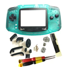 Карманный Moster объектив Glow зеленый цвет Замена Корпус В виде ракушки светятся в темноте подходит для nintendogba Чехол черный Пуговицы