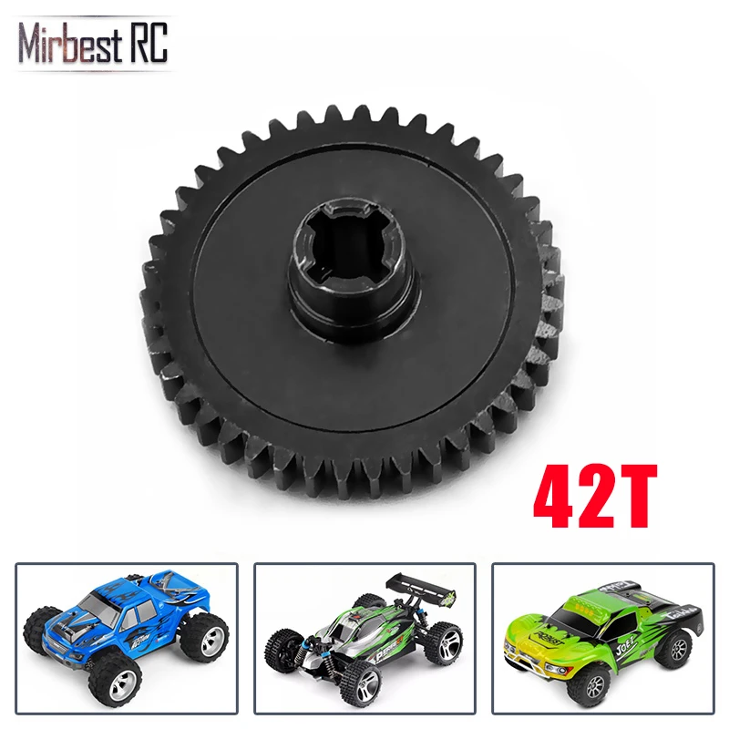 Количество мотора+ 540 мотор электрический двигатель металлический редуктор 27T Редуктор 42T Rc автомобиль Запчасти для обновления 1/18 Wltoys A959 A969 A979 K929 - Цвет: 42T