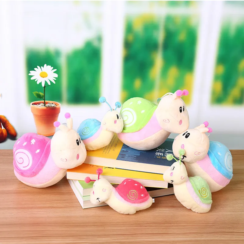 

Big eyes Color Snails Key Chain Plush Creative Cartoon Animal Hanging Charms Mini Stuffed Toy Car Keychains Gift 2