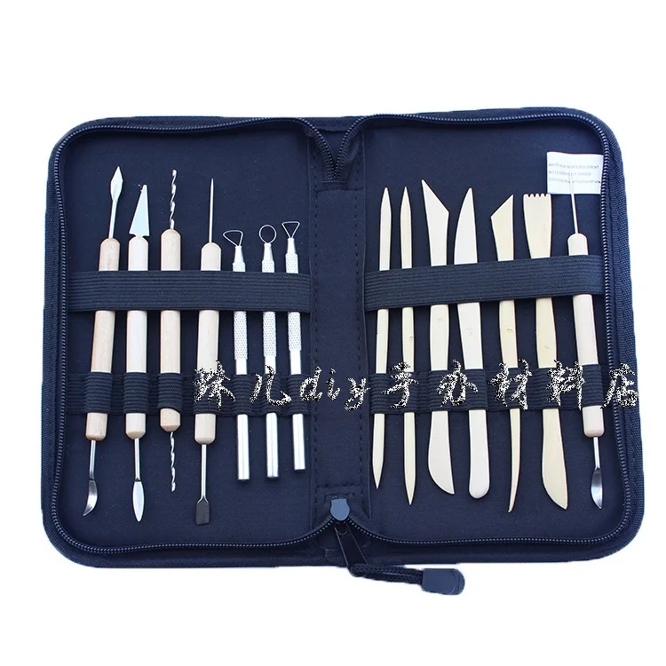 

14Pcs Sculpting tools Art set School Carvers pottery clay sculpture art supplies tools set + Bag